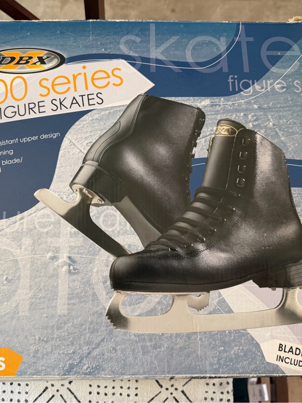 Men's Black Figure Skates - Classic Lace-Up Performance